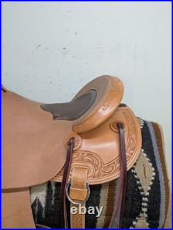 WPA256-1225 15.5 inch New McCall Mclite Woodpost All Around Western Saddle Reg