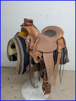 WPA256-1225 15.5 inch New McCall Mclite Woodpost All Around Western Saddle Reg