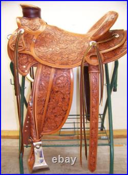 Wade Horse Saddle Western Ranch Roping Tree A Fork Work Leather 12-18 in MD75