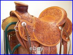 Wade Horse Saddle Western Ranch Roping Tree A Fork Work Leather 12-18 in MD75