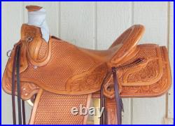 Wade Horse Saddle Western Ranch Roping Tree A Fork Work Leather 12-18 in MD76