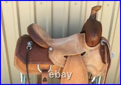 Wade Roper Round Skirt Western Roping Saddle FQHB Size 14'' inch To 18'' inch