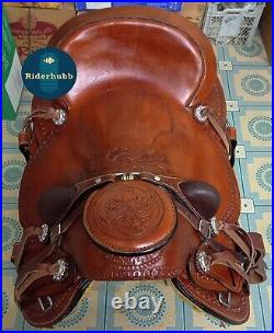 Wade Tree A Fork Premium Western Leather Roping Ranch Horse Saddle Size 13 to 18