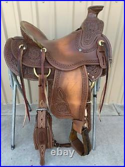 Wade Tree A Fork Premium Western Leather Roping Ranch Horse Saddle Size 14 to 18