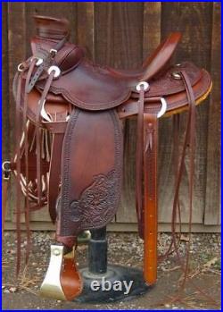 Wade Tree A Fork Work Western Horse Saddle Leather Tack Equestrian 12-18 in MD33