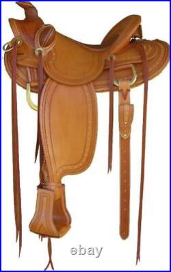 Wade Tree A Fork Work Western Horses Saddles Leather Trail Equestrian 12-18 MD29