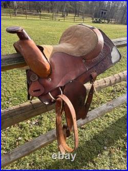 Western 14 show saddle with bridle