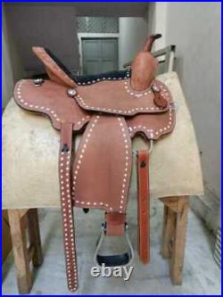Western Adult Barrel Racing Horse Saddle Tack Set Size 10 To 20 Seat