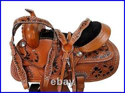 Western Barrel Cowgirl Saddle Racing Racer Pleasure Leather Tack Set 15 16 17 18