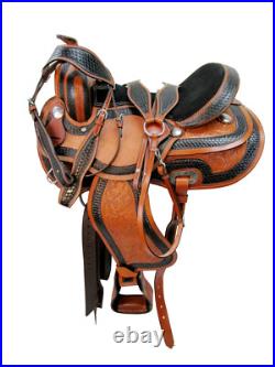 Western Barrel Racing Deep Seat Saddle 18 17 16 15 Pleasure Leather Horse Tack