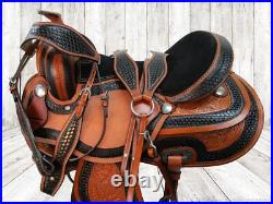 Western Barrel Racing Deep Seat Saddle 18 17 16 15 Pleasure Leather Horse Tack