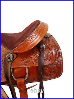 Western Barrel Saddle Barrel Racing Horse Pleasure Trail Leather Set 18 17 16 15