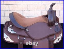 Western Cordura Horse Saddle Trail Barrel Synthetic Tack Brown Used 14 15 16 18
