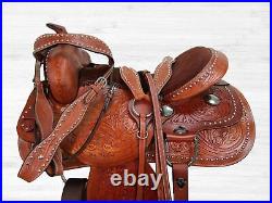 Western Cowboy Saddle 15 16 17 18 Pleasure Horse Trail Barrel Used Leather Tack