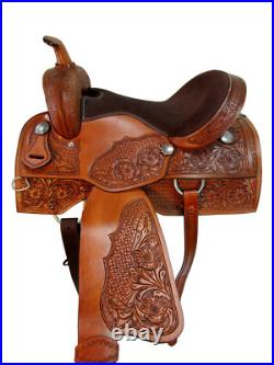 Western Cowboy Saddle 18 17 16 15 Pleasure Horse Barrel Racing Leather Tack Set