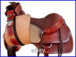 Western Cowboy Trail Saddle Horse Pleasure Floral Tooled Leather Set 15 16 17 18