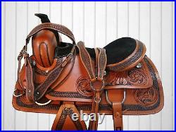 Western Cowgirl 15 16 17 18 Ranch Saddle Horse Roping Tooled Leather Tack Set