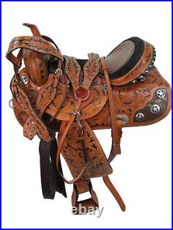 Western Cowgirl Barrel Racing Alligator Saddle 15 16 17 Used Horse Leather Tack
