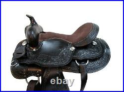 Western Cowgirl Barrel Racing Pleasure Horse Saddle 15 16 17 18 Tooled Tack Set