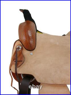 Western Cowgirl Roping Roper Ranch Horse Saddle 16 17 Tooled Leather Tack Set