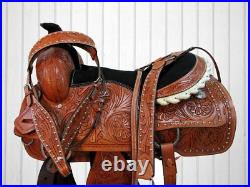 Western Cowgirl Roping Saddle 15 16 17 18 Roper Rancher Trail Leather Tack Set