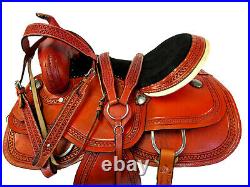 Western Cowgirl Saddle Trail Horse 16 15 Barrel Racing Pleasure Leather Tack Set