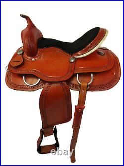 Western Cowgirl Saddle Trail Horse 16 15 Barrel Racing Pleasure Leather Tack Set