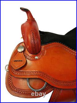 Western Cowgirl Saddle Trail Horse 16 15 Barrel Racing Pleasure Leather Tack Set