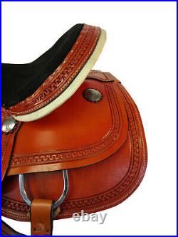 Western Cowgirl Saddle Trail Horse 16 15 Barrel Racing Pleasure Leather Tack Set