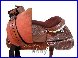 Western Deep Seat Saddle 15 16 17 18 Roper Ranch Horse Pleasure Leather Tack Set
