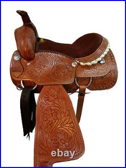 Western Gaited Horse Saddle Pleasure Trail 15 16 17 18 Tooled Leather Tack Set