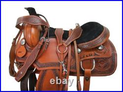 Western Gaited Horse Saddle Trail Pleasure Used Leather Tack Set 15 16 17 18