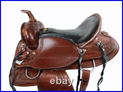 Western Gaited Saddle Horse Pleasure Trail Tooled Leather Tack Set 15 16 17 18