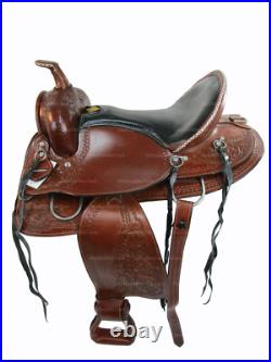 Western Gaited Saddle Horse Pleasure Trail Tooled Leather Tack Set 15 16 17 18