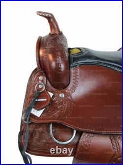 Western Gaited Saddle Horse Pleasure Trail Tooled Leather Tack Set 15 16 17 18