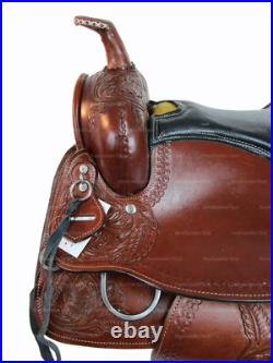 Western Gaited Saddle Horse Pleasure Trail Tooled Leather Tack Set 15 16 17 18