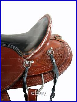 Western Gaited Saddle Horse Pleasure Trail Tooled Leather Tack Set 15 16 17 18