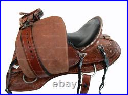 Western Gaited Saddle Horse Pleasure Trail Tooled Leather Tack Set 15 16 17 18