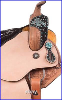 Western Horse Barrel Racing Saddle Horse Leather Saddle SIZE 8'' To 19'' inch