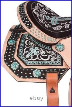 Western Horse Barrel Racing Saddle Horse Leather Saddle SIZE 8'' To 19'' inch
