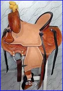 Western Horse Leather Saddle Pony Horse Saddle 8'' 10'' 12'' 13'' inches