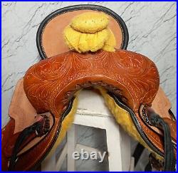 Western Horse Leather Saddle Pony Horse Saddle 8'' 10'' 12'' 13'' inches