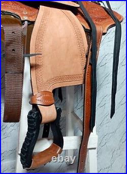 Western Horse Leather Saddle Pony Horse Saddle 8'' 10'' 12'' 13'' inches