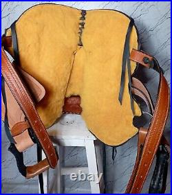 Western Horse Leather Saddle Pony Horse Saddle 8'' 10'' 12'' 13'' inches