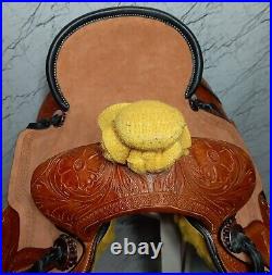 Western Horse Leather Saddle Pony Horse Saddle 8'' 10'' 12'' 13'' inches