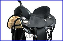 Western Horse Pleasure Trail Horse Synthetic Saddle 14 to 17inch free shipping
