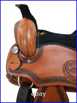 Western Horse Rodeo Saddle Pleasure Trail Tooled Leather Used Tack 15 16 17 18