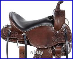Western Horse Saddle Barrel Racing Trail Horse Saddle with Tack Set 10'' to 18'