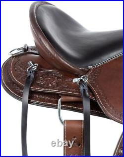 Western Horse Saddle Barrel Racing Trail Horse Saddle with Tack Set 10'' to 18'