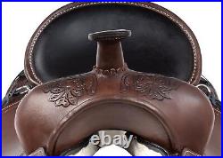 Western Horse Saddle Barrel Racing Trail Horse Saddle with Tack Set 10'' to 18'